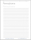 Pennsylvania Handwriting Practice in Print and Cursive Fonts