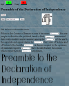 Preamble to the Declaration of Independence Gap Text Quiz