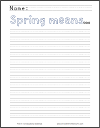 Spring means... Writing Prompt