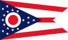 State flag for Ohio. Ohio is the only state with a five-sided flag.