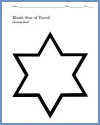 Blank Jewish Star of David Coloring Page Template