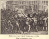 French Revolution of 1848.  Defending the street barricades.  From a contemporary print.