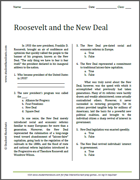 write a brief essay on new deal policy of roosevelt