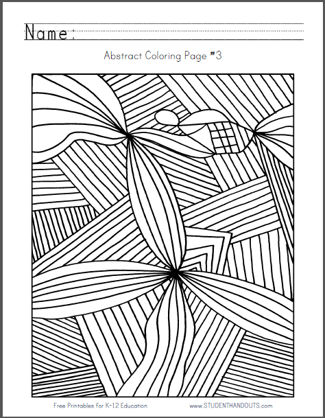 Design Coloring Page No. 1 - Free to print (PDF file).