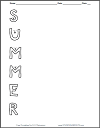 Summer Acrostic Worksheet