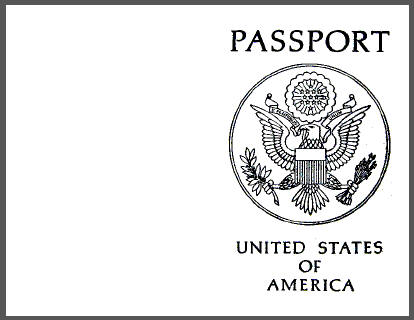 Blank USA Passport Outside Cover