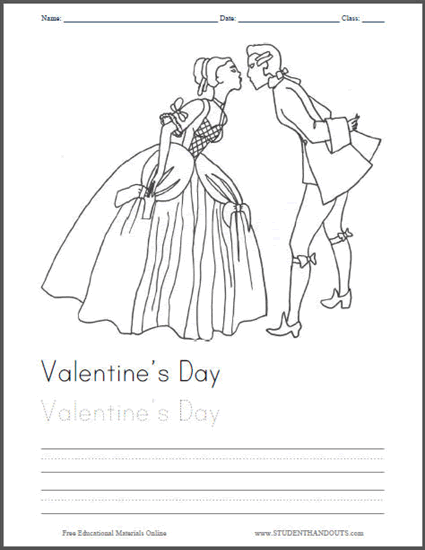 Love's First Kiss - Free Printable Coloring Sheet for Kids