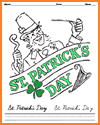 St. Patrick's Day Banner Coloring Page - Free Holiday Printable for Kids