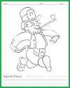 Leprechaun Coloring Page for St. Patrick's Day