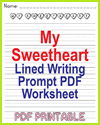 My Sweetheart Writing Prompt