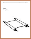 Torah Scroll Coloring Page For Kids or Crafting Template
