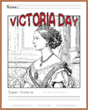Victoria Day Coloring Page with Handwriting Practice