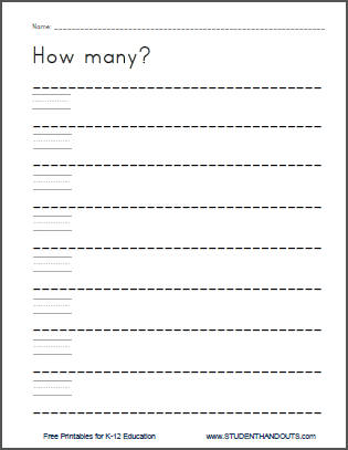 How many? DIY Counting Worksheet - Free to print (PDF file).