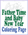 Father Time and Baby New Year Coloring Sheet