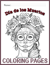 Day of the Dead Coloring Pages