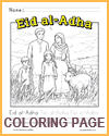 Eid al-Adha Coloring Page with Handwriting Practice