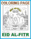 Eid al-Fitr Coloring Page with Handwriting Practice