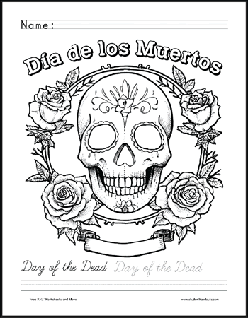 Calavera Coloring Page for Kids or Adults PDF