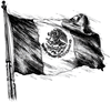 Waving Mexican Flag Clip Art Image