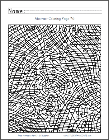 Abstract Coloring Page #6