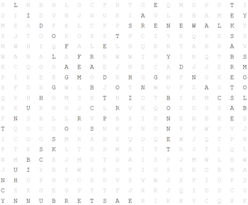 Secular Easter Word Search Puzzle Answer Key