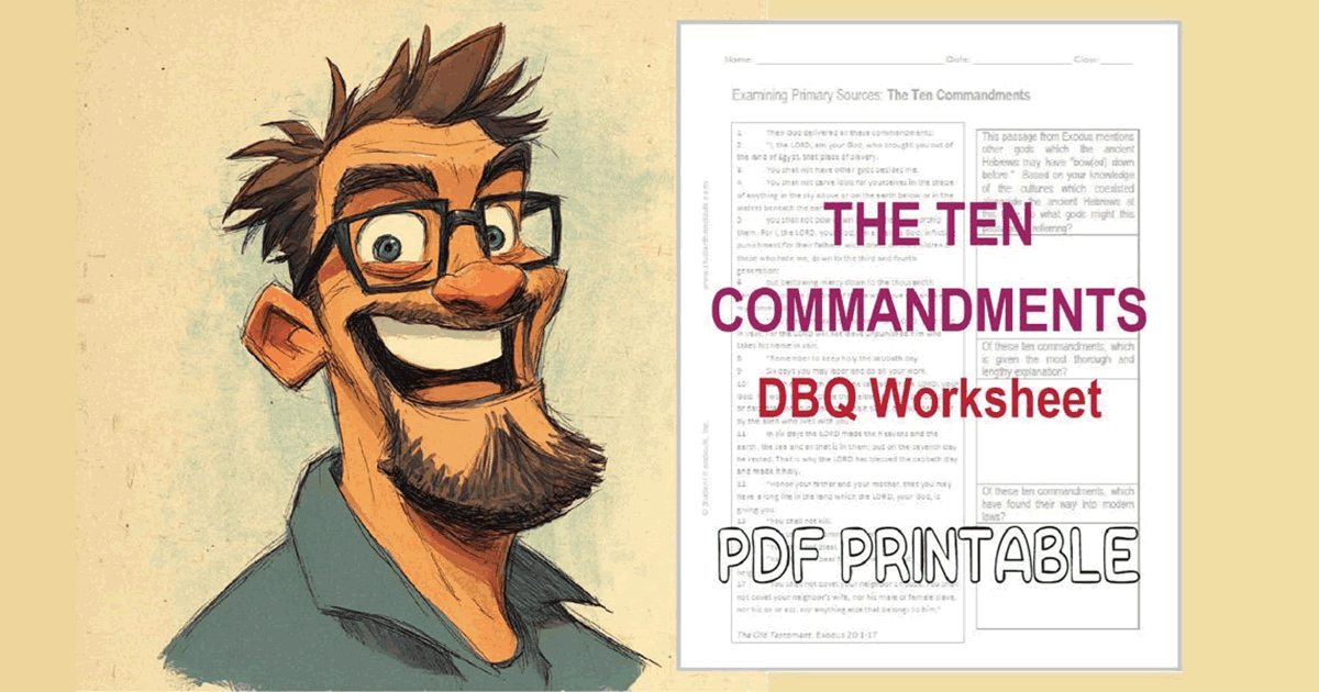 Ten Commandments DBQ Worksheet | Student Handouts