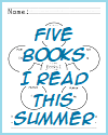 Five Books I Read This Summer Bubble Map Worksheet