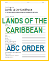 Caribbean Countries in ABC Order Worksheet