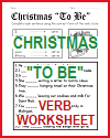 Christmas To Be Verb Worksheet for First Grade