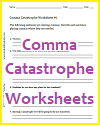 Comma Catastrophe Worksheets