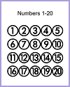 Printable Numbers 1-20