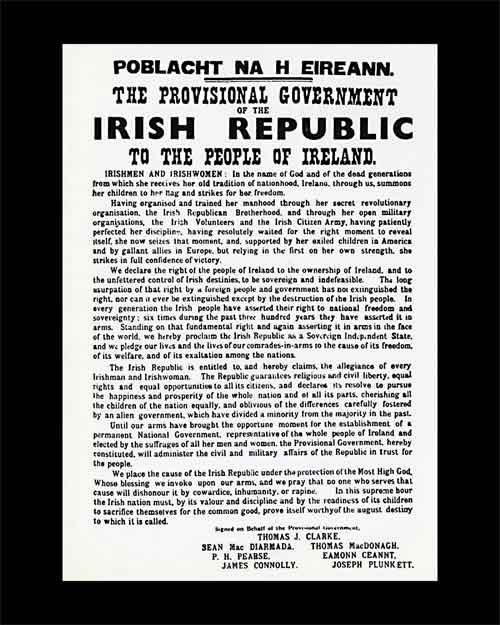 1916 Proclamation (Declaration) of Ireland's Independence by the Irish Provisional Government