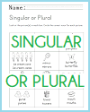 Singular or Plural Nouns Worksheet