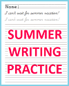 Summer Season Handwriting Practice Worksheets
