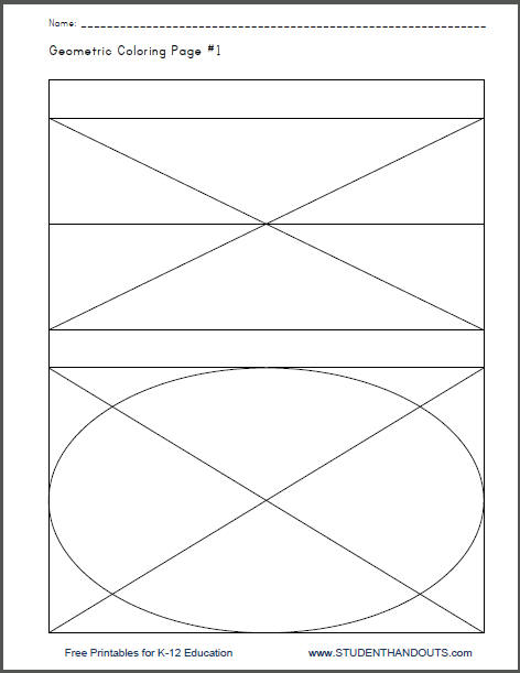 Geometric Coloring Page #1