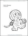 Little Child Mummy Halloween Coloring Sheet for Kids
