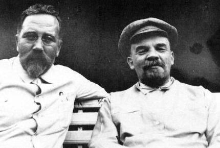 Lev Kamenev Gorki and Vladimir Ilyich Lenin