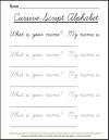 Cursive What Is Your Name Sheet Practice