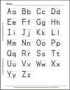 Printable Print Manuscript Alphabet (ABCs)