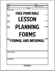Free Printable Lesson Plans Template from www.studenthandouts.com