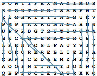 Rise and Fall of the Roman Empire Workbook - Word Search 1 Answer Key