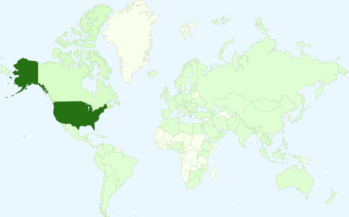 Worldwide Website Visitors Global Map
