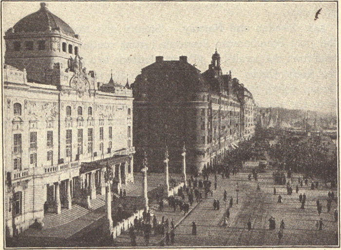 Street Scene in Stockholm, Sweden, 1920