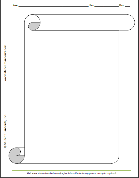 Printable Blank Scroll Template - Printable Templates Free