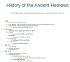 History of the Ancient Hebrews Printable Outline