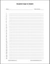 student sign in sheet template