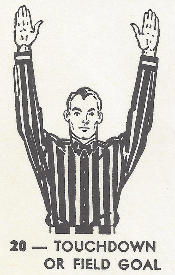 american football referee signals chart student handouts chart arm
