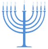 Blue Menorah