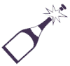 Purple Champagne Bottle