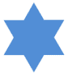 Solid Blue Star of David